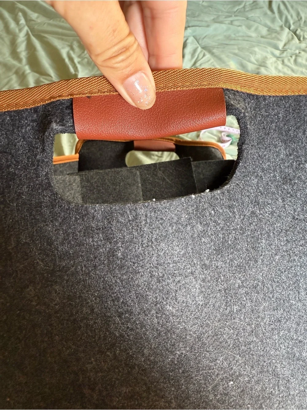 Large Felt Storage Organizer Caddy with Removable Dividers